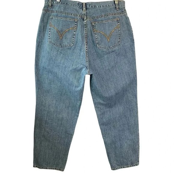 Venezia Denim Straight Leg High Waist Light Washed Mom Blue Jeans Plus Size 18 - Picture 2 of 15